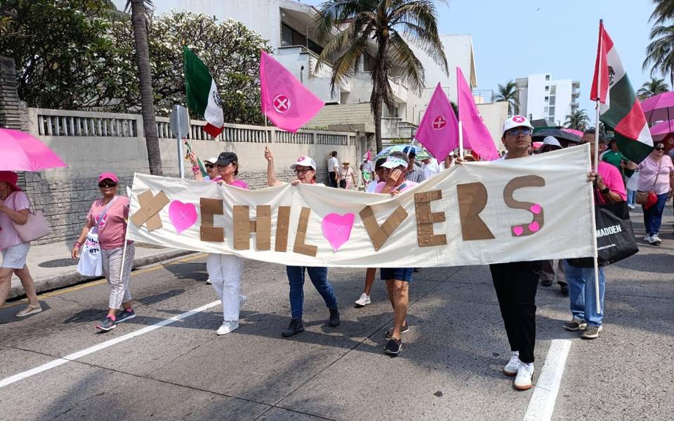 En Veracruz, marcha “Marea rosa” a favor de la República y manifiestan su apoyo a Xóchitl Gálvez – Diario de Xalapa