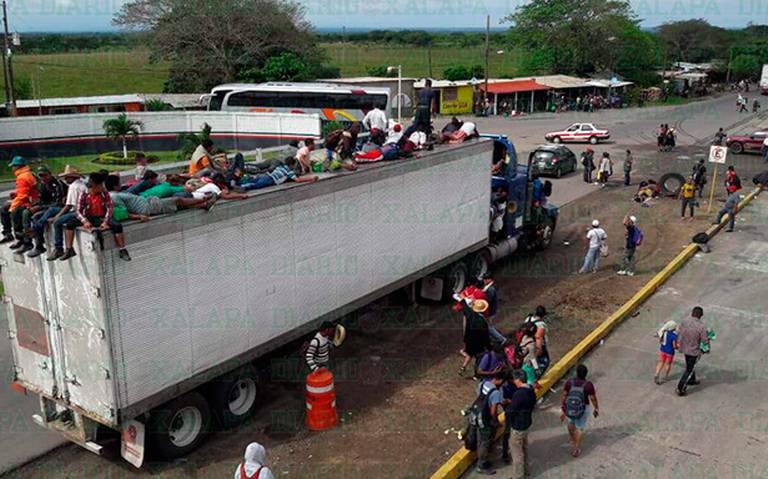 El paso de la caravana de migrantes por Veracruz Diario de