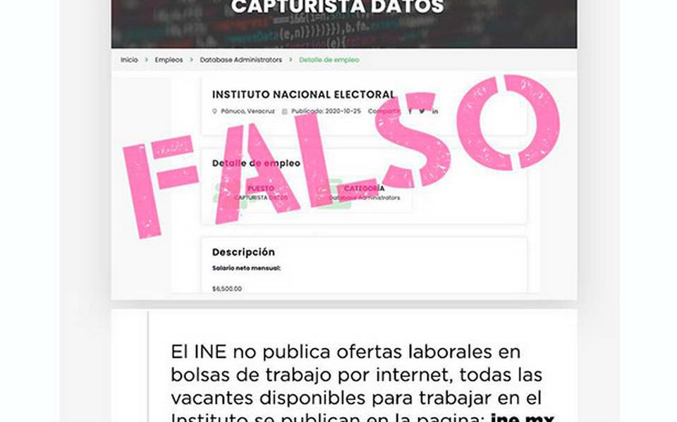 Llaman A No Dejarse Enganar Por Supuestas Bolsas De Trabajo Por Internet Del Ine Diario De Xalapa Noticias Locales Policiacas Sobre Mexico Veracruz Y El Mundo