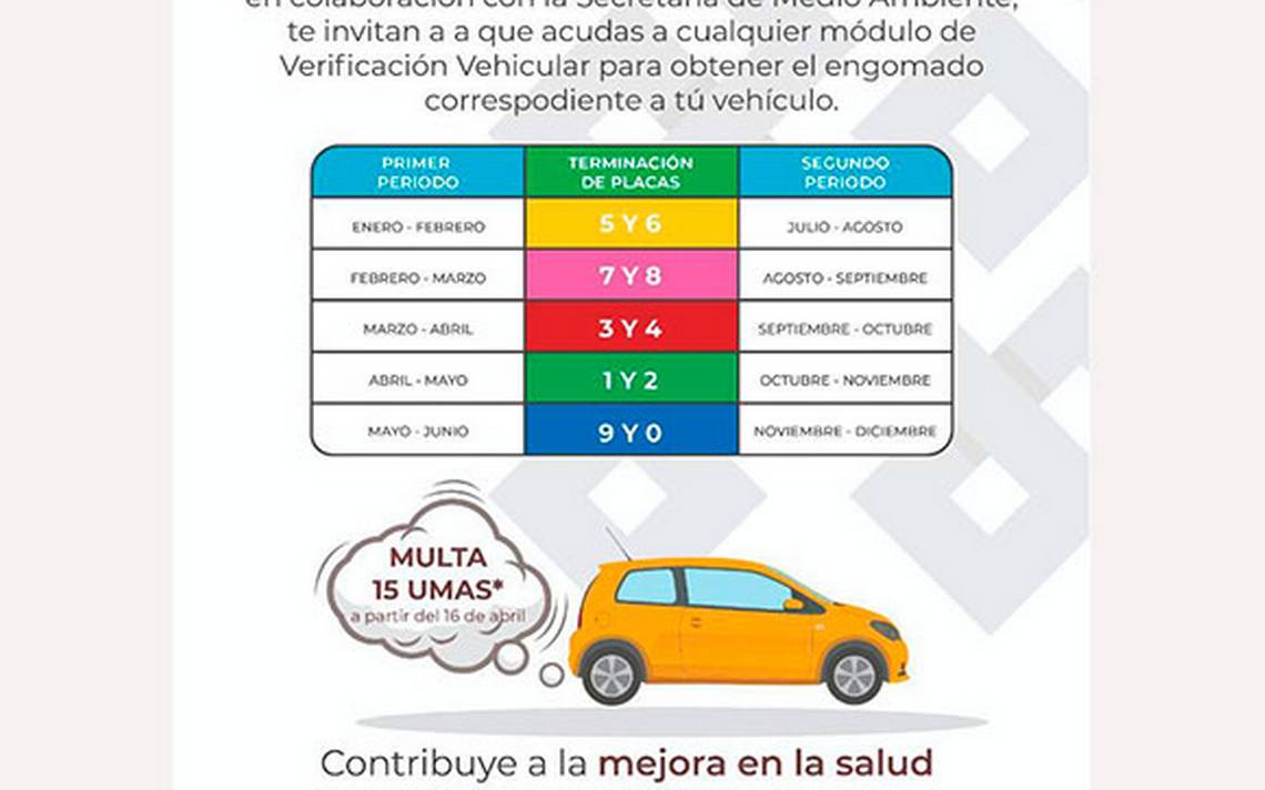 ¿no Tienes El Engomado De La Verificación Vehicular Cuidado Ahí Vienen Las Multas Diario Deemk 1072